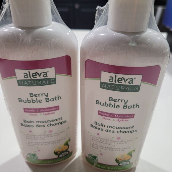 Aleva  Berry Bubble Bath For Babies and Toddlers | Relaxing Set Of 2 Sealed - Picture 1 of 5